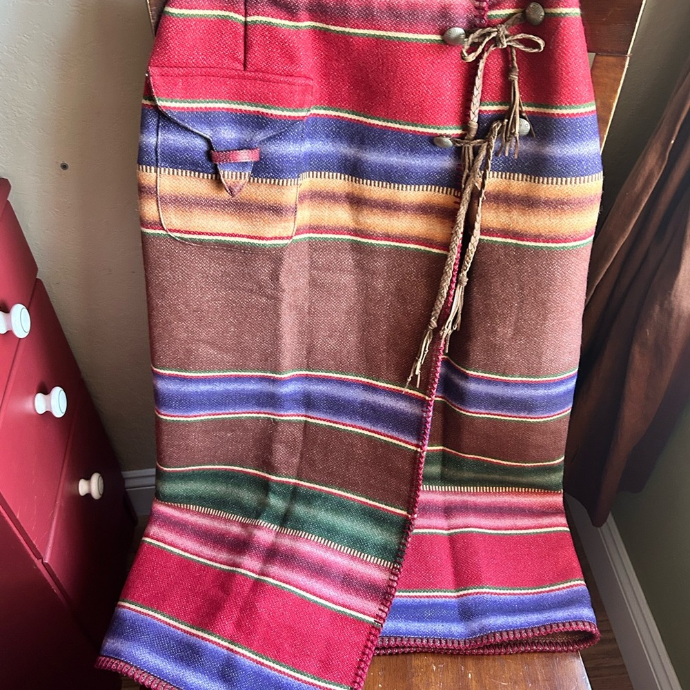 Perfect Vintage Serape Wrap Skirt
